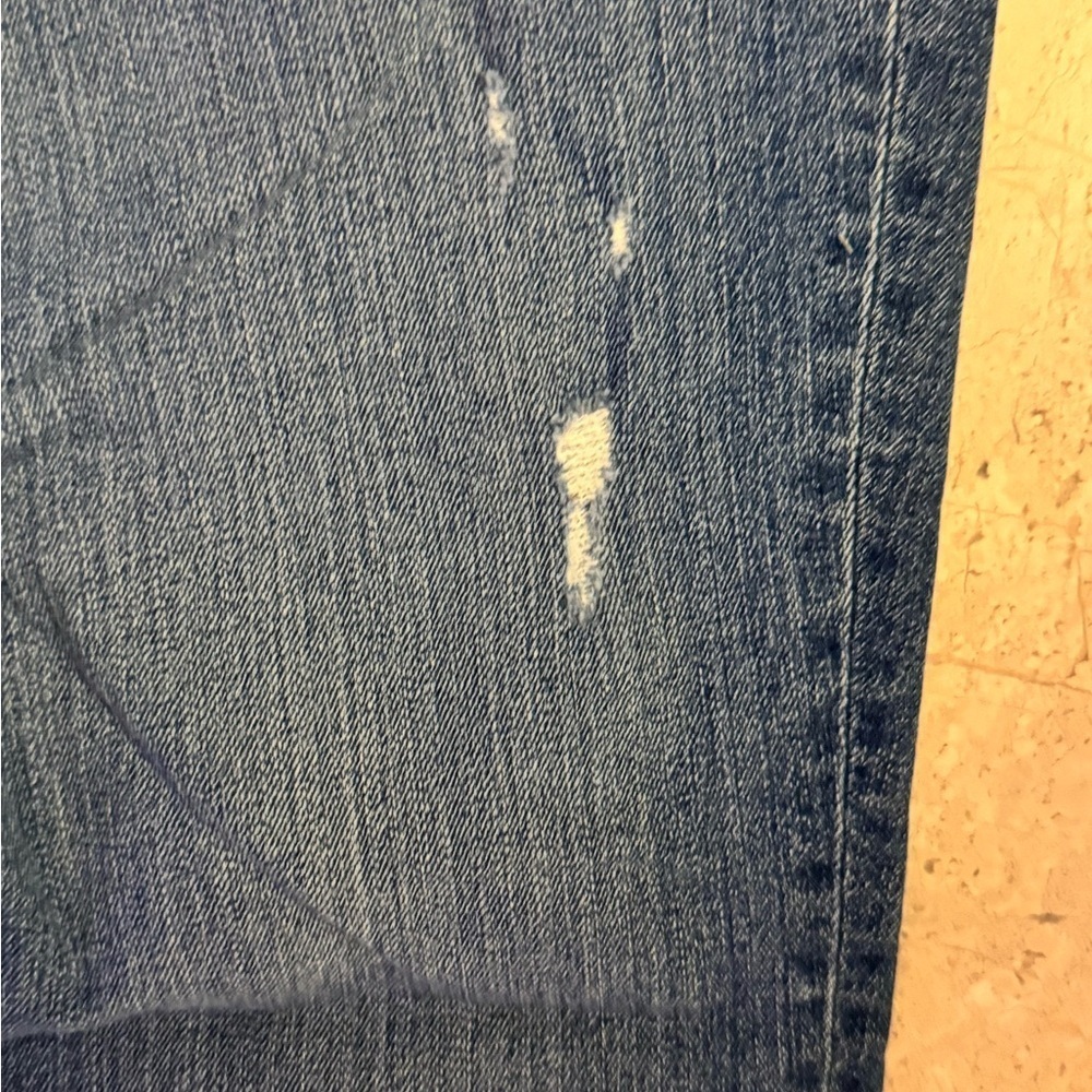 Ann Taylor 30 / 10 Modern Skinny 7/8 Crop Jeans Blue Distressed - Picture 3 of 5